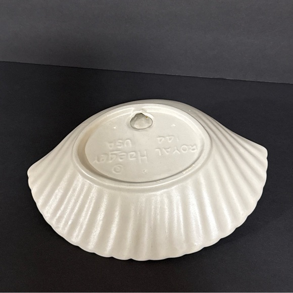 Vintage Royal Haeger Cream Shell Dish 144 Made In USA MCM - Picture 4 of 14